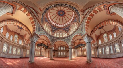 Obraz premium The Süleymaniye Mosque (Turkish: Süleymaniye Camii, Turkish pronunciation: [sylejˈmaːnije]) is an Ottoman imperial mosque located on the Third Hill of Istanbul, Turkey. The mosque was commissioned by 