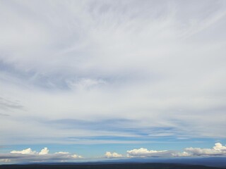 Obraz premium Beautiful panoramic shot of a cloudy sky with swirling clouds, picturesque, scenic, shot