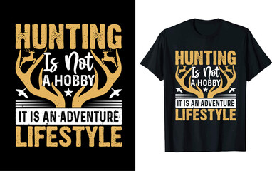 Hunting Vector t shirt design, vector illustration,  design, Hunting silhouette style.
