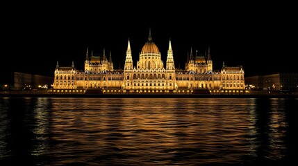 Fototapeta premium The Hungarian Parliament Building (Hungarian: Országház [ˈorsaːkhaːz], which translates to 