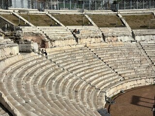 ancient amphitheater in plovdiv bulgaria
