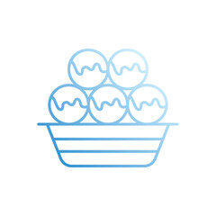 Takoyaki  vector icon stock illustration