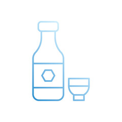 Sake  vector icon stock illustration