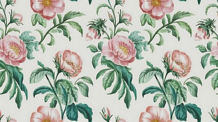  Pretty flowers on a white background, Spring Bouquet, small flowers pattern
