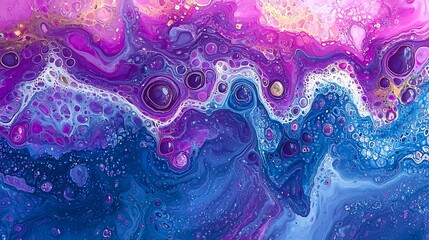 Fototapeta premium Abstract purple blue fluid art background texture