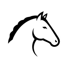 馬のアイコン、ロゴマーク、ベクター