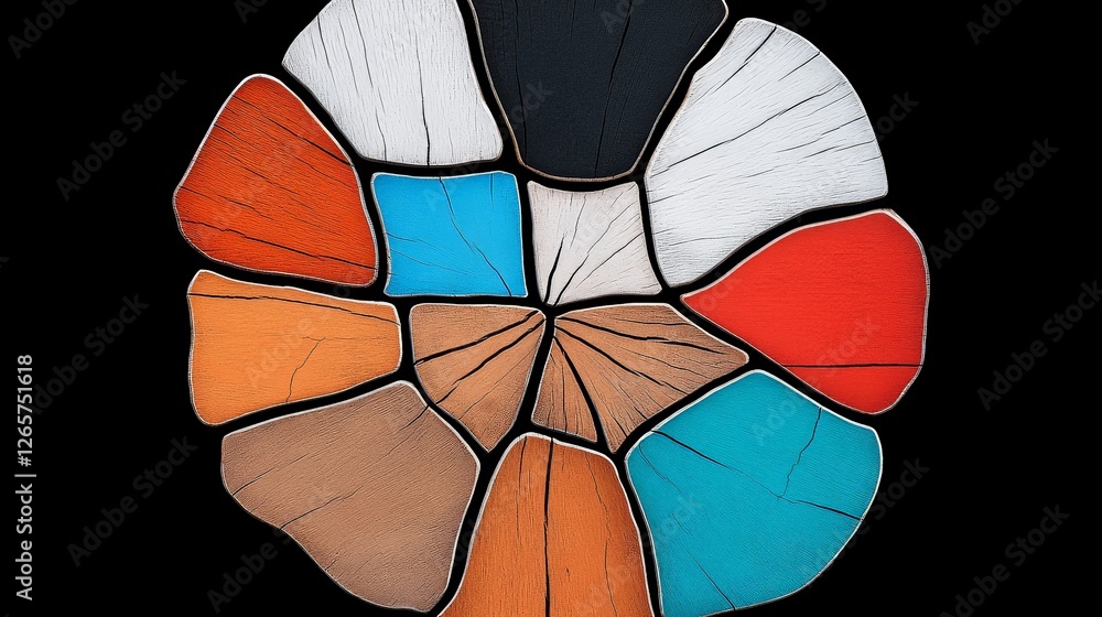 Poster mesmerizing abstract tapestry design with weathered textures