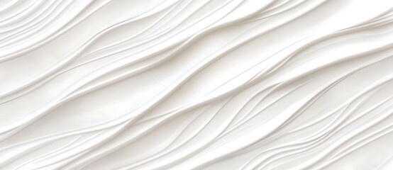 Obraz premium Modern minimalist abstract White background, 3D abstract wave lines, modern minimalist design