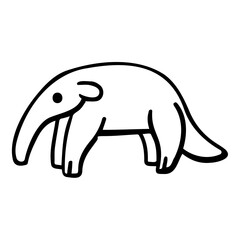 anteater line icon