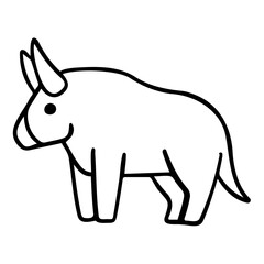 bull line icon