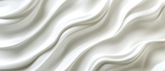 Obraz premium Modern minimalist abstract White background, 3D abstract wave lines, modern minimalist design