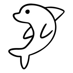 dolphin line icon