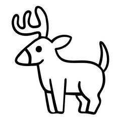 deer line icon