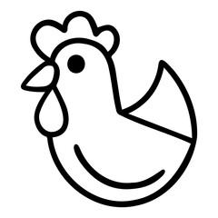 hen line icon