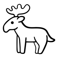 moose line icon