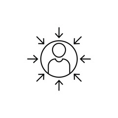 customer centricity icon. customer centricity concept symbol des