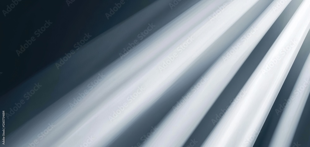 Poster elegant abstract illumination with cascading white light rays, smooth gradients and soft glow, deep 