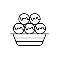 Takoyaki  vector icon stock illustration
