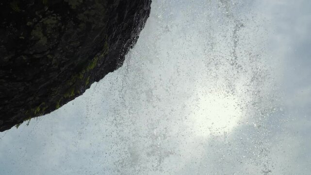 Steinsdalsfossen waterfall splashing over a rock the stunning beauty of Norway