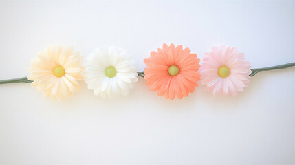 Obraz premium minimalist chrysanthemum bouquet