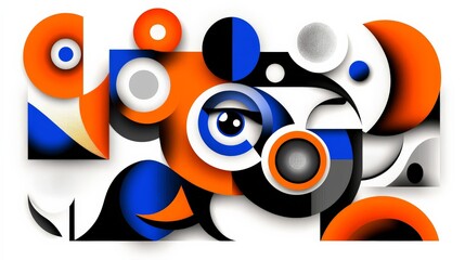 Vibrant Geometric Patterns in Seamless Array of Colors and Shapes