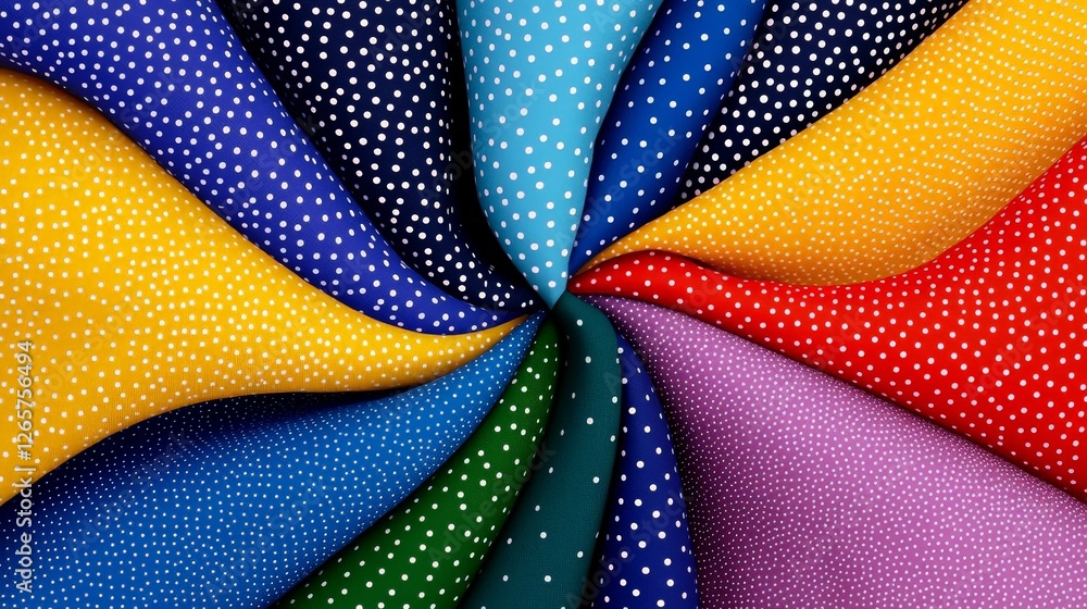 Poster vibrant chaos of colorful dots creating a fractured design