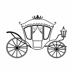 vintage carriage vector