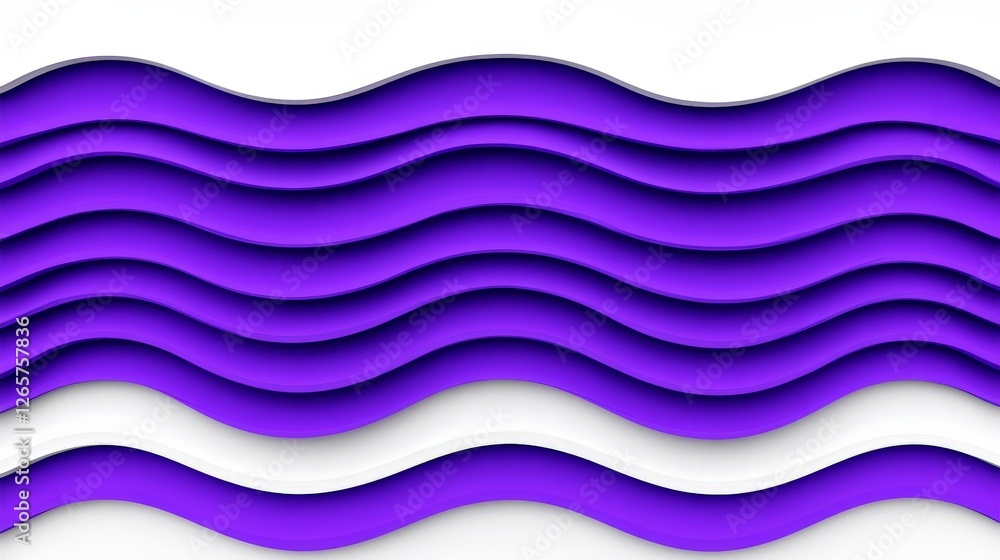 Poster Purple Wavy Paper Texture in Layers for Background or Design Use