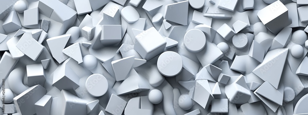 Aufkleber 3d abstract background featuring overlapping geometric shapes