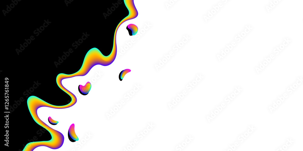 Poster abstract colorful fluid design. backdrop with liquid gradient shapes. modern background with white e