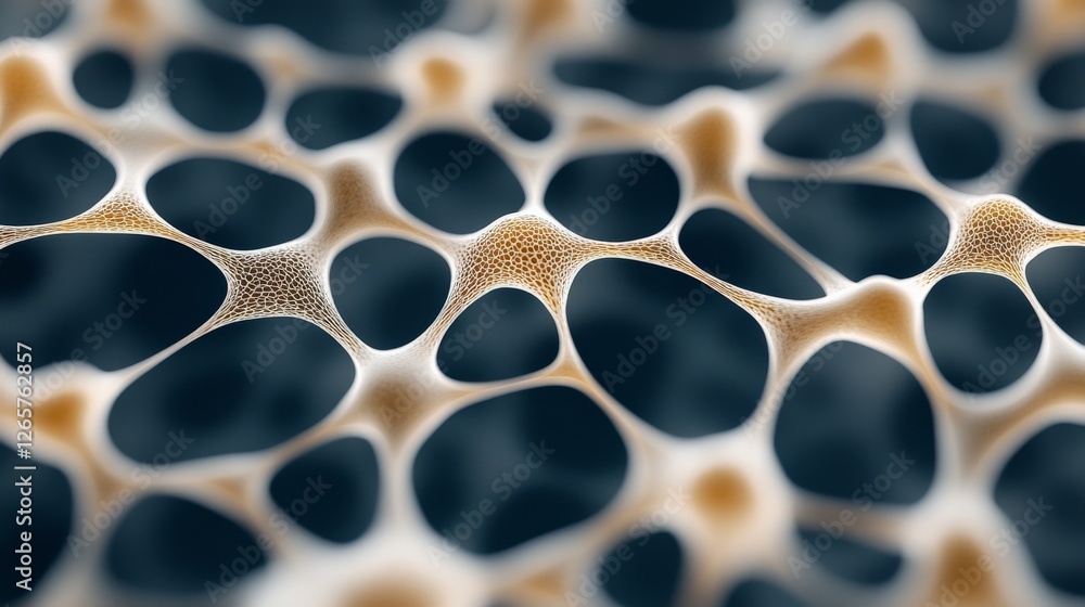 Poster intricate cellular structure with organic patterns and textures