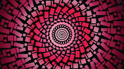 Abstract spiral mandala in minimalist style drawn.