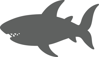 Shark Side View Silhouette
