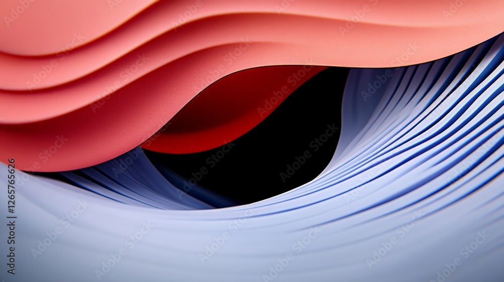 Poster colorful abstract wave patterns with smooth curves and textures