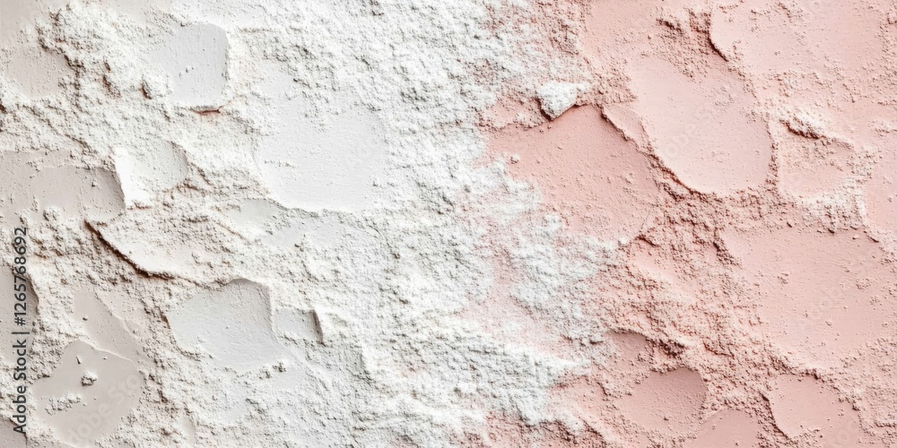 Wall mural An abstract background featuring soft overlapping textures in shades of pink and white, resembling a powdery surface