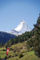 snow covered mountains