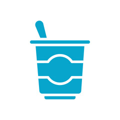 yogurt icon Simple thin line stroke vector