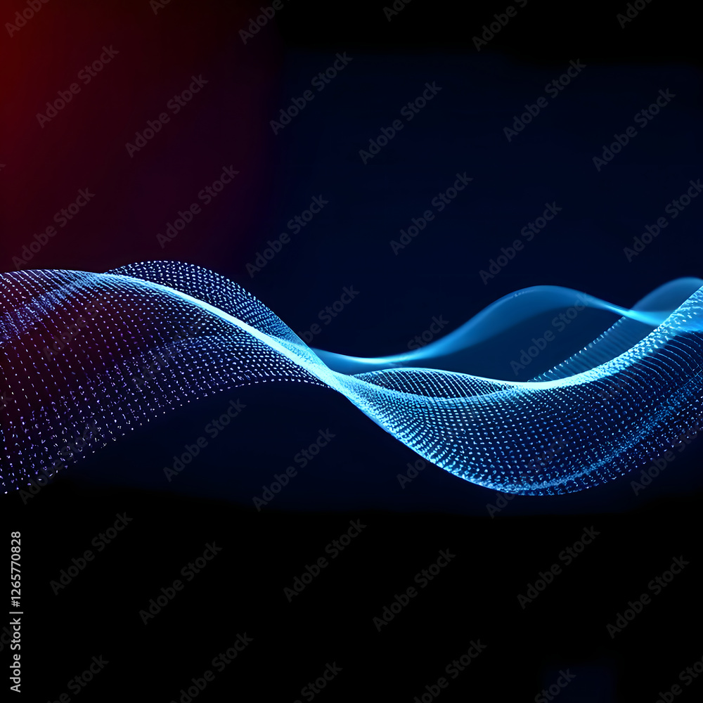 Aufkleber abstract digital wave of particles. futuristic point wave. technology background