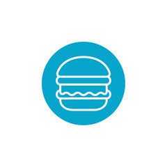 burger icon Simple thin line stroke vector