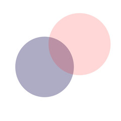 Interlocking Circles - Overlapping Shapes in Pink and Blue