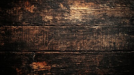 A close-up view of a rustic wooden surface, showcasing its rich textures and deep brown hues, evoking a warm and inviting atmosphere.