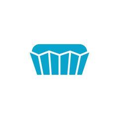 cupcake icon Simple thin line stroke vector