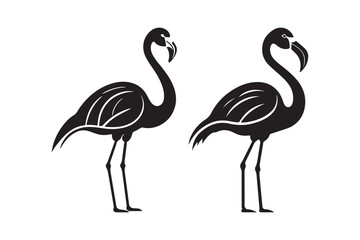 Minimalist Flamingo Line Art Wildlife Animal
