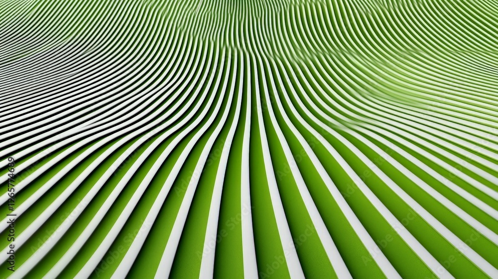 Poster abstract green waves and lines creating flowing textures and patterns