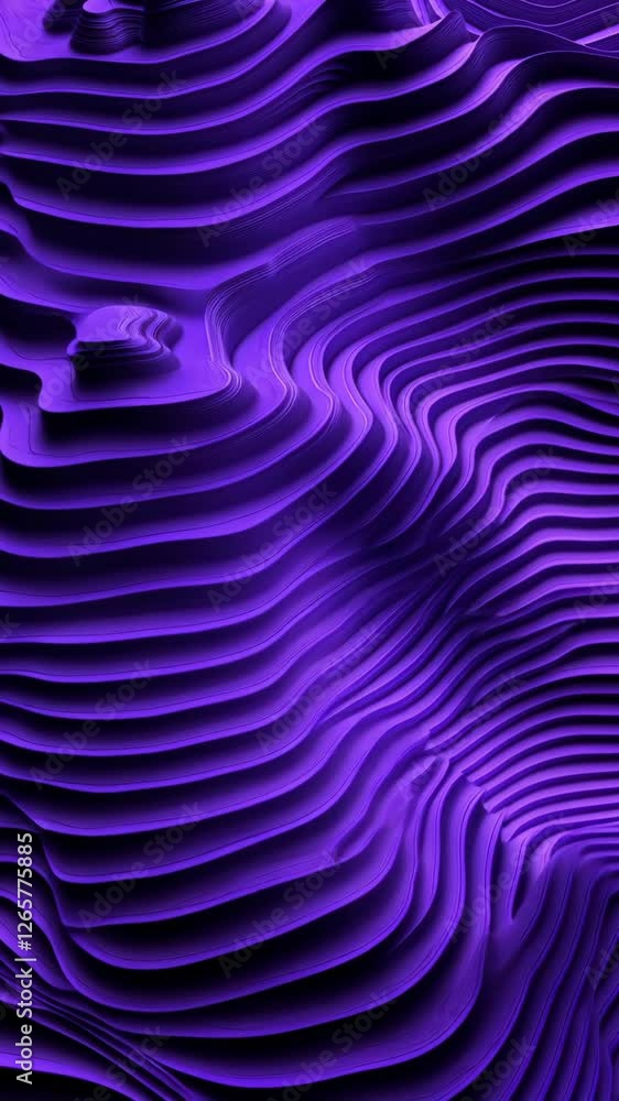 Poster abstract purple wave patterns create a dynamic visual experience in this vibrant artwork