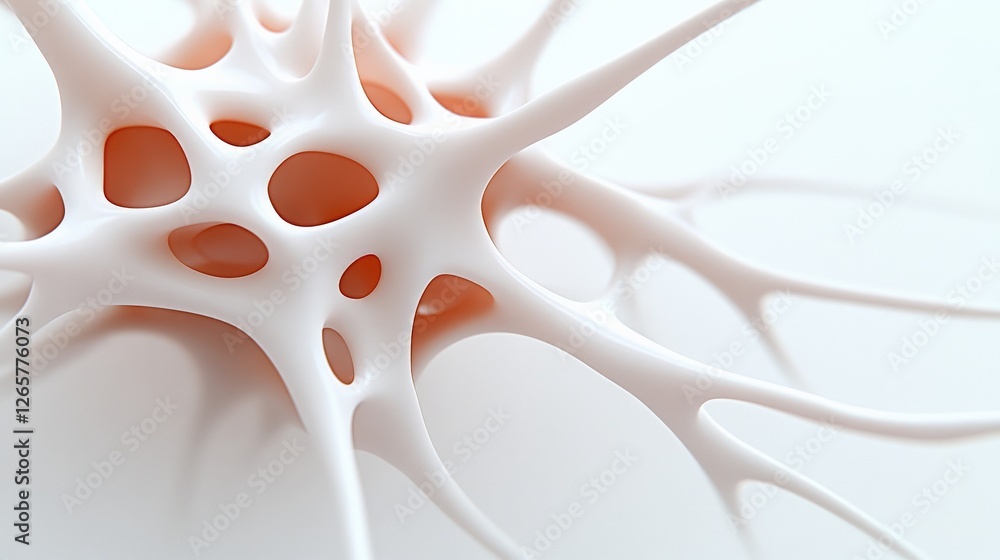 Poster abstract cellular structure in soft creamy color with texture detail