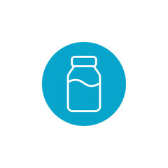 milk bottle icon Simple thin line stroke vector