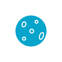 moon icon Simple thin line stroke vector