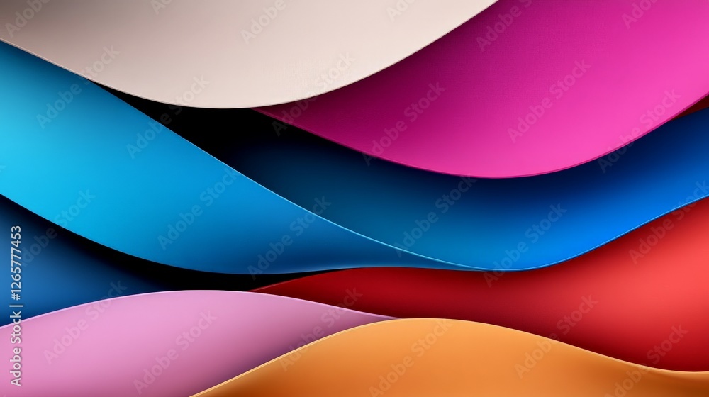 Poster vibrant wave patterns in colorful textures for creative projects