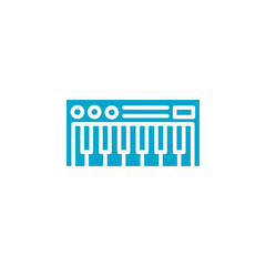 piano icon Simple thin line stroke vector